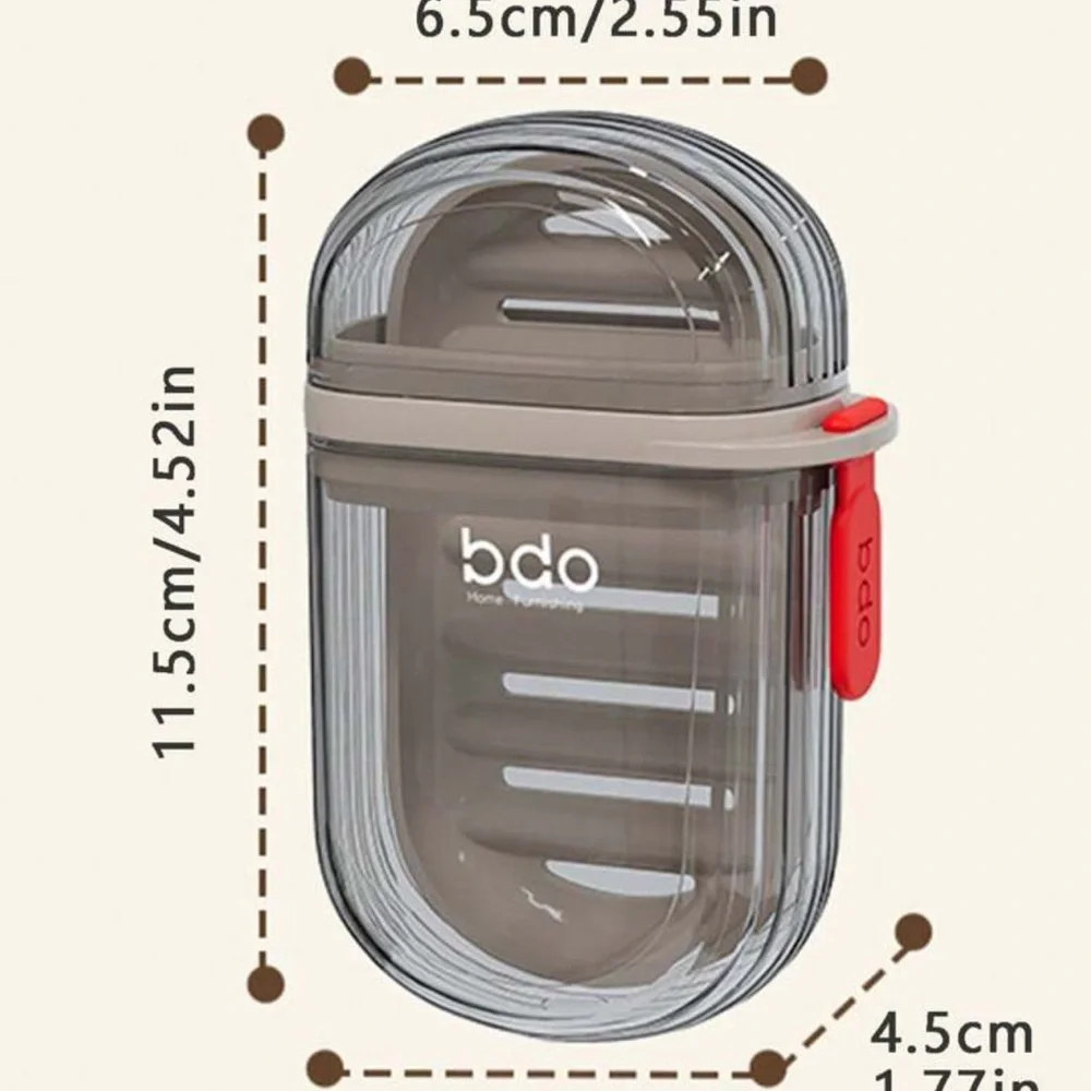 9pc Light Luxury Travel Soap Box, Creative With Lid Sealed Drain, Portable Small